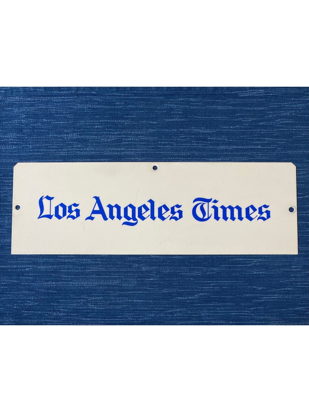 Los Angeles Times Newspaper Rack Topper Porcelain Sign California Advertising
